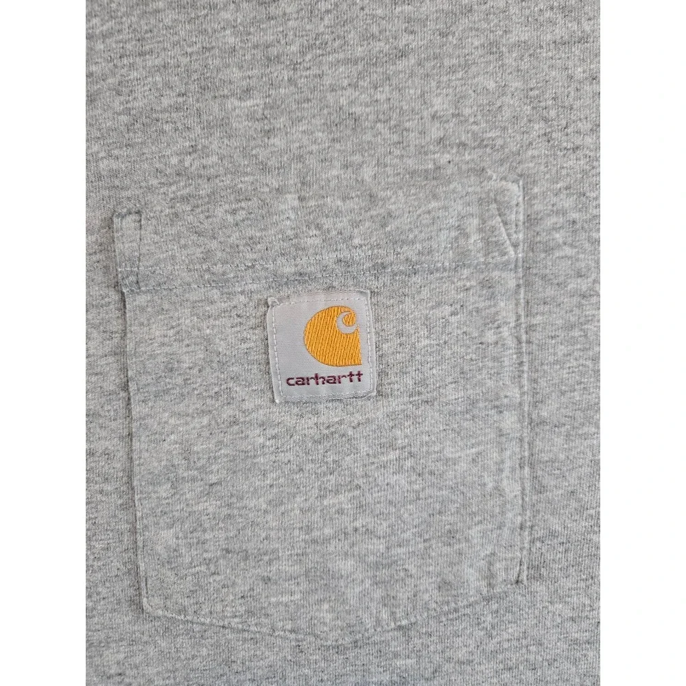 Carhartt T-Shirt Mens XL Heathered‎ Gray Short Sleeve K87 PRT Original Fit Work